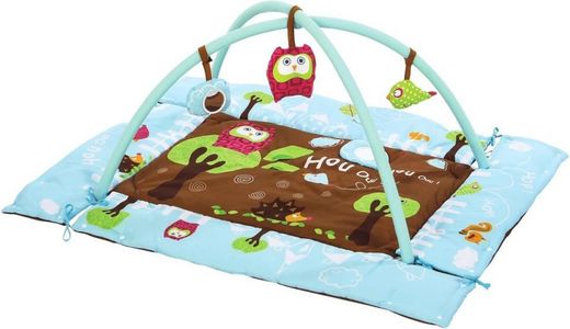 Tapis de jeu hibou bleu