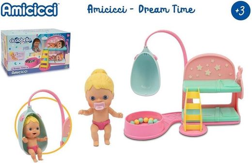 Двухъярусная кровать и кукла Amicicci Dream Time