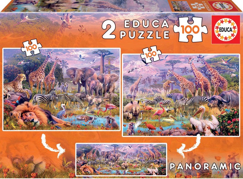 Quebra Cabeça Animais Selvagens Infantil 100 peças Puzzle Jogo