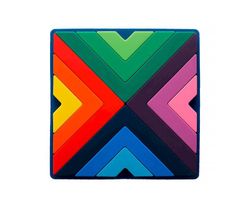 Apilador/Mordedor Silicona - Rainbow Puzzle - Weibo
