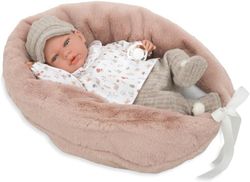 Arias - Poupée Élégance Andie Grey 40 cm. - Avec coussin d'allaitement