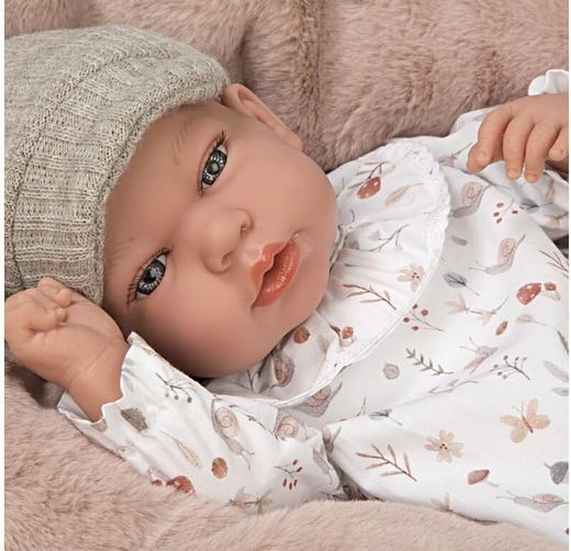 Arias - Poupée Élégance Andie Grey 40 cm. - Avec coussin d'allaitement