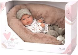 Arias - Poupée Élégance Andie Grey 40 cm. - Avec coussin d'allaitement