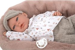Arias - Poupée Élégance Andie Grey 40 cm. - Avec coussin d'allaitement