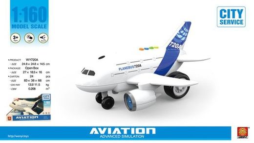 Avión de Pasajeros 1:16 con Luz y Sonido