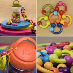 B. Toys - 24 Hugs Link Papaya Suitable from 3 months to 3 years