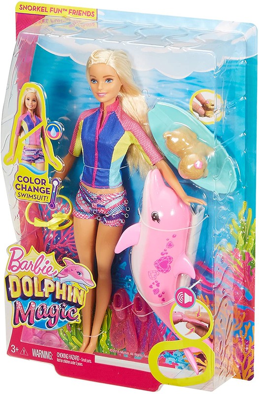 Barbie Dolphin Adventure - Poupée avec des animaux magiques
