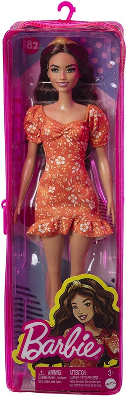 Poupée Barbie Robe rose d'impression coeurs Mattel