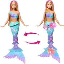 Barbie Flower Magic Mermaid Muñeca Sirena Rubia
