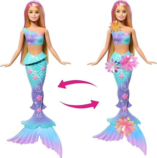 Barbie Flower Magic Mermaid Muñeca Sirena Rubia