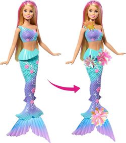 Barbie Flower Magic Mermaid Muñeca Sirena Rubia