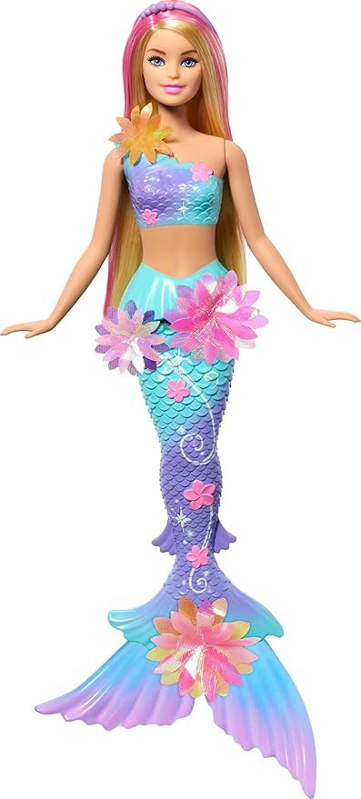 Barbie Flower Magic Mermaid Muñeca Sirena Rubia