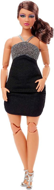 Barbie Curvy Model - Robe à paillettes - Looks - Mouvements illimités —  Juguetesland