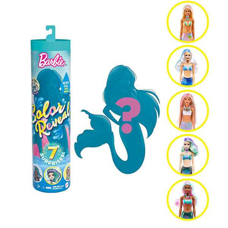 Barbie Color Reveal Sirena Bambola — Juguetesland
