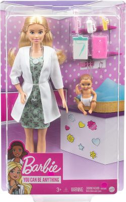 Barbie Doctora con Bebé - Muñeca Pediatra