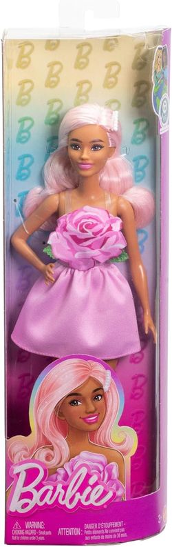 Barbie Muñeca Vestido con Rosa