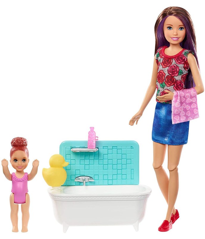 misericordia Prisión Noveno Barbie Skipper – Canguro de Bebé - Hora de la ducha — Juguetesland