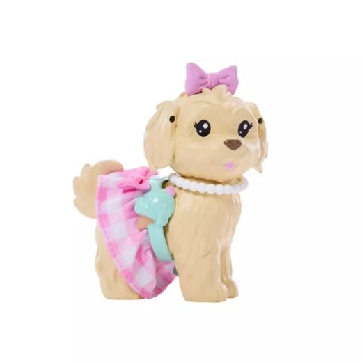 Кукла Барби Твининг Локс № 5, блондинка в розовом наряде + щенок