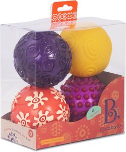 B.Baby - Cuatro Pelotas Sensoriales: Four Odd Balls - B.Toys