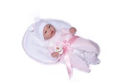 Bebé Julia con Pelele DE Lana rosa 46CM Reborn