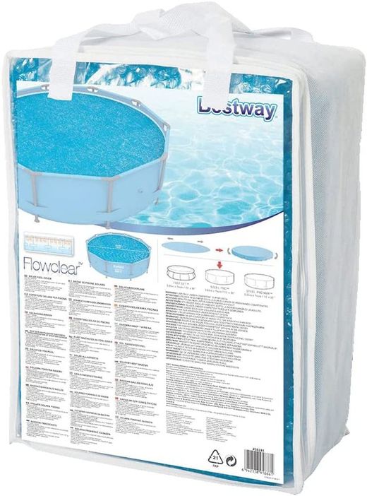 BESTWAY – Funda Cubierta Solar Piscina Desmontable Redonda