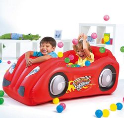 Piscina Infantil Inflable Con Bolas - Coche De Carrera Rojo - 119 x 79 x 51 cm. - Bestway