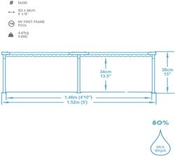 Bestway - Abnehmbarer Röhrenpool 152x38 cm