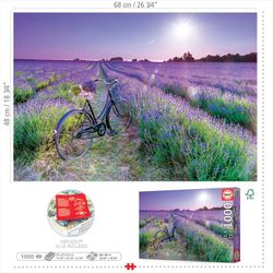 Bicicletta da campo lavanda - 1000 pezzi - Educa