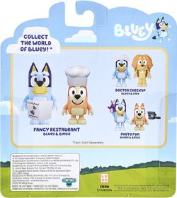 Bluey - Confezione da 2 personaggi di ristoranti fantasiosi