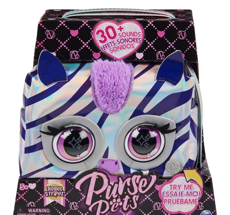 Bolso Metallic Cebra Purse Pets - Spin Master