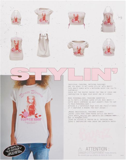 Bratz Stylin Yasmin Fashion Doll con Camiseta