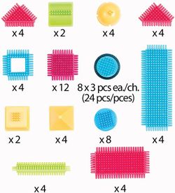 BRISTLE BLOCKS BOTE DE 80 PIEZAS