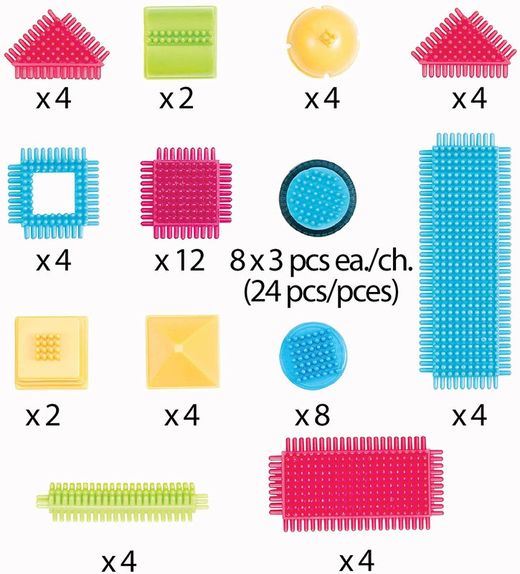 BRISTLE BLOCKS BOTE DE 80 PIEZAS
