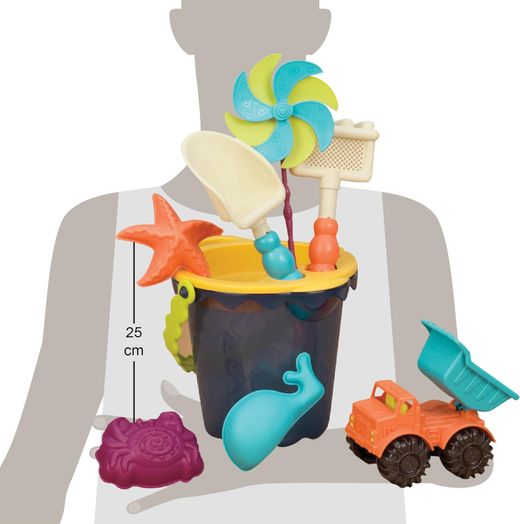 B.Sands Ahoy! - Conjunto de Praia com Balde - B.Toys