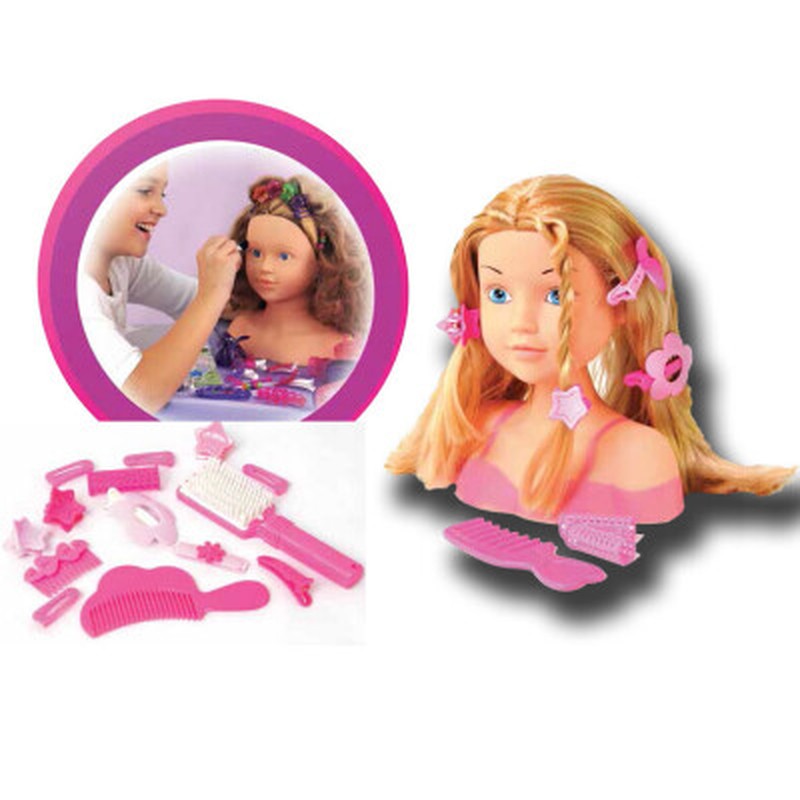 Boneca Busto Brinquedo Menina Maquiagem Penteados Nancy Hair