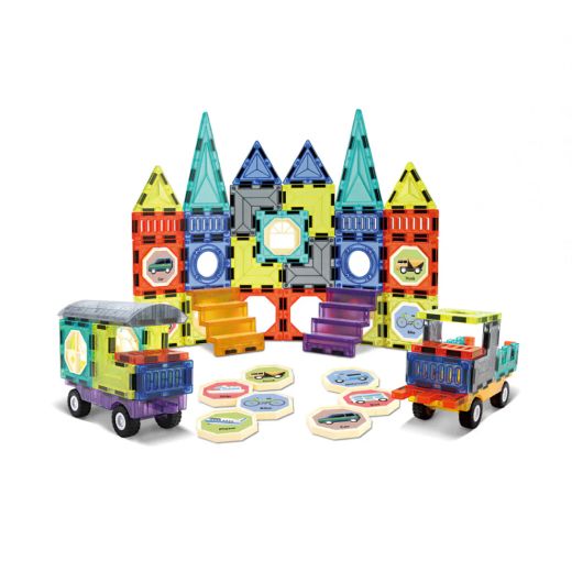 Коробка с магнитными блоками - 71 предмет