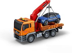 Camión Grúa con Coche  1:14 con Luz y Sonido