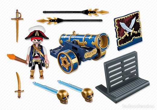Cannone interattivo blu con pirata - Playmobil Pirates