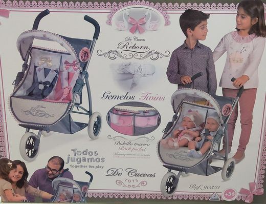 Carro de Muñecas Gemelas de la Linea "Reborn"