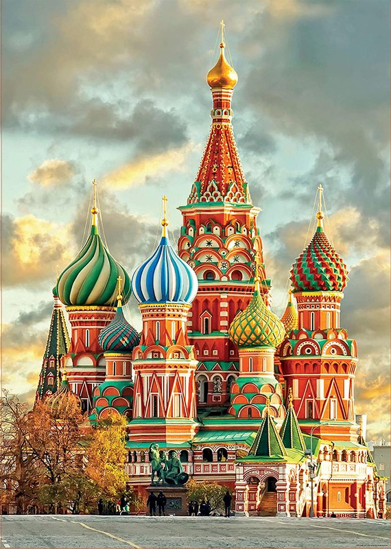 Jogo Quebra Cabeça Moscou Rússia Catedral São Basílio 500pçs