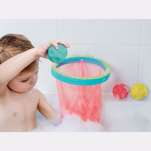 2-in-1 Basket for Bathtub, Basketball, Toy Storage - Ludi