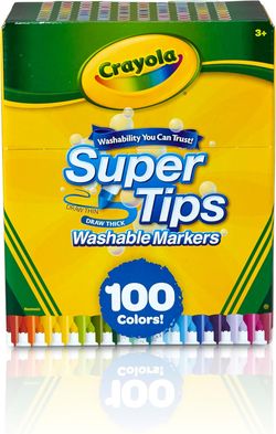 One Hundred Washable Markers - Super Tip - Crayola