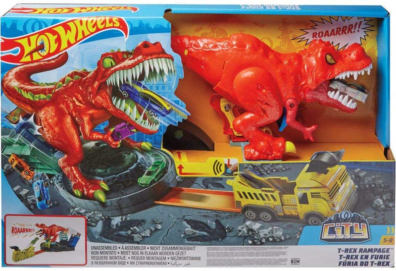 Circuit de piste de déchaussement Hot Wheels T-Rex - Mattel