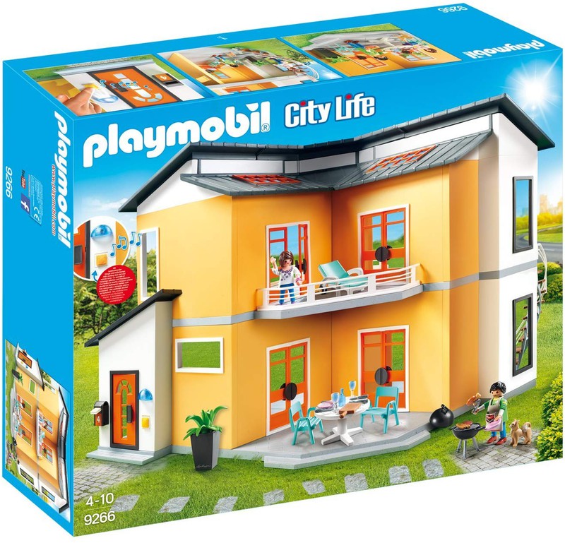 Los niños personaje dentro del juego Playmobil 5574 lujo villa City Life moderno viven Toy B-Ware 