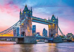 Clementoni- Tower Bridge Sunset Puzzle 1500 Pezzi