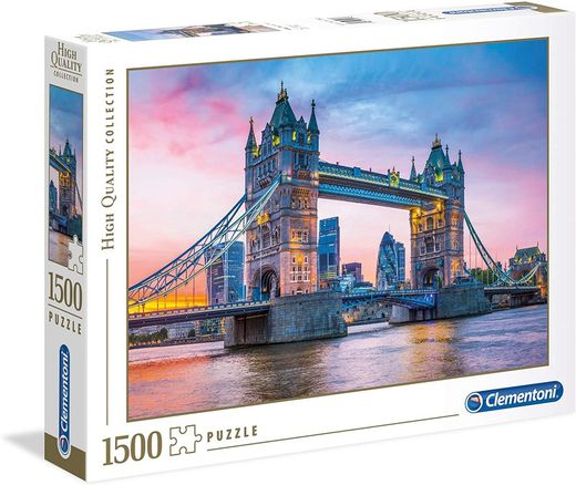 Clementoni- Tower Bridge Sunset Puzzle 1500 Pezzi
