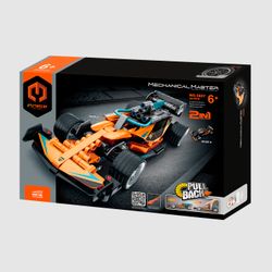 Coche de Carreras Naranja 2 en 1 Pull Back Racing