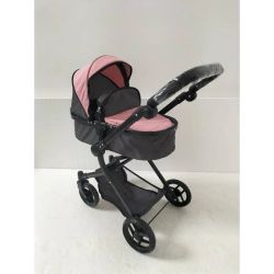 Coche para Muñecas con Capota Color Rosa