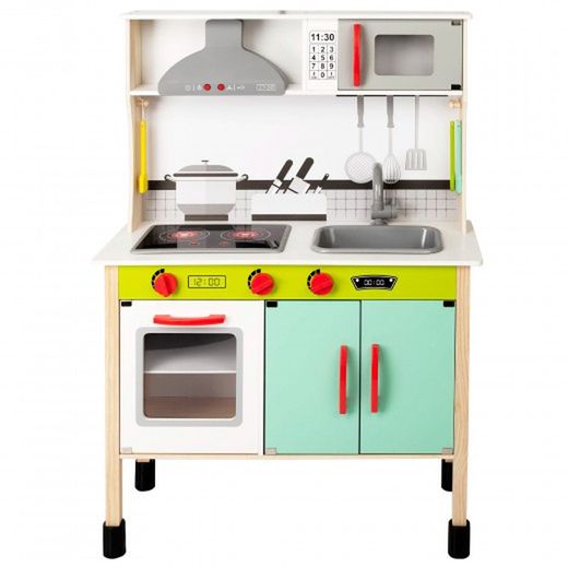 Cocina juguete madera con luz y sonido 70x30x104 cm - Woomax