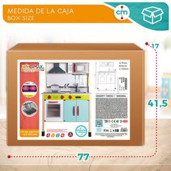Cocina juguete madera con luz y sonido 70x30x104 cm - Woomax